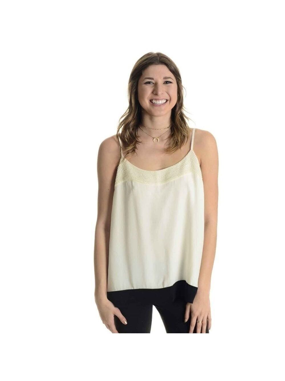 NEW Joie Elvire Silk Beaded Camisole